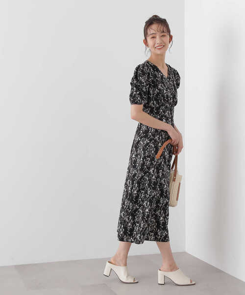「N.（N. Natural Beauty Basic）」 半袖ワンピース MEDIUM ホワイト系その他 レディースの画像