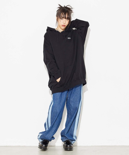 「X-girl」 プルオーバーパーカー X-LARGE ホワイト レディース_画像8