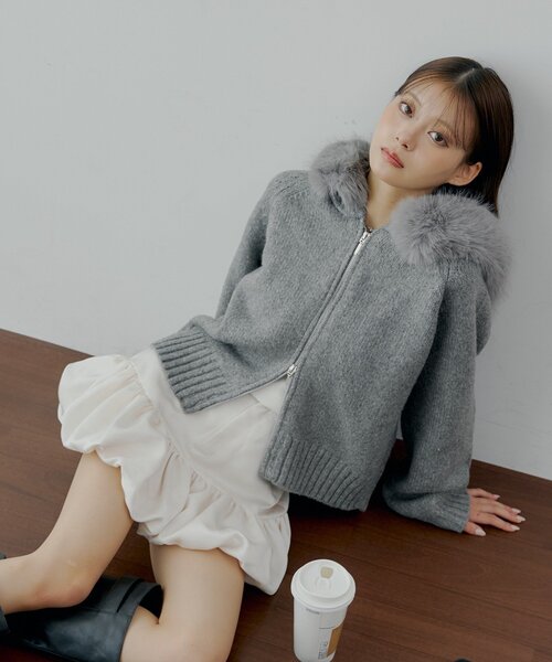 「Chico」 ニットカーディガン FREE アイボリー レディース_画像2