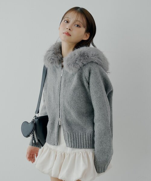 「Chico」 ニットカーディガン FREE アイボリー レディース_画像4