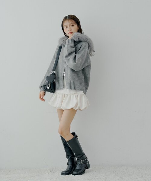 「Chico」 ニットカーディガン FREE アイボリー レディース_画像6