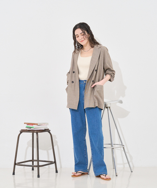 「abahouse mavie」 テーラードジャケット フリー グレー レディース_画像4