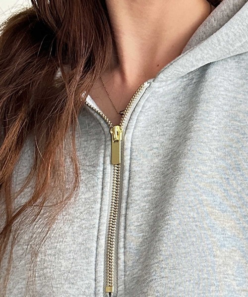 「GeeRA」 長袖ワンピース LARGE 杢グレー レディース_画像9