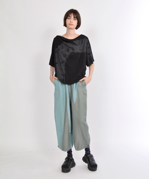 「gomme」 イージーパンツ MEDIUM ネイビー レディース_画像8