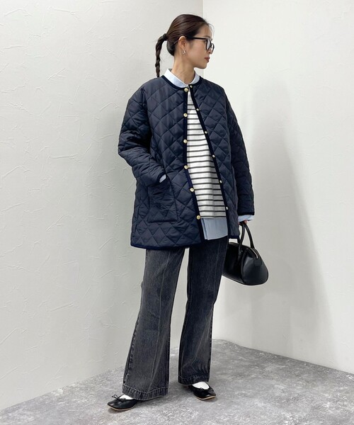 「Traditional Weatherwear」 ナイロンブルゾン 34 ネイビー レディースの画像