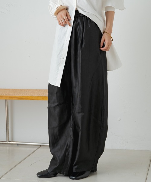 「Omekashi」 イージーパンツ 38 グレー レディース_画像9