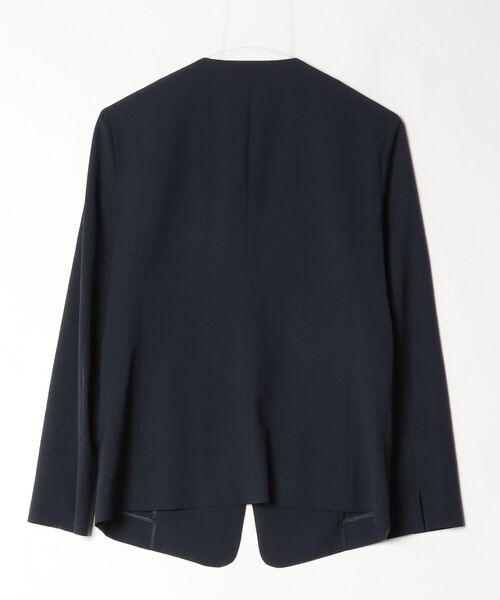 「UNTITLED」 ノーカラージャケット 2 ネイビー レディース_画像2