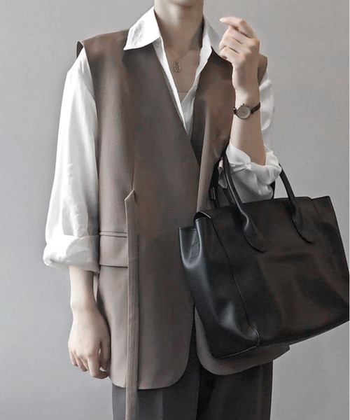 「JOHNNY WOLF」 ベスト L ブラウン メンズ_画像8