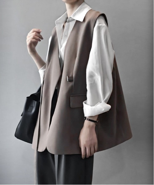 「JOHNNY WOLF」 ベスト L ブラウン メンズ_画像9