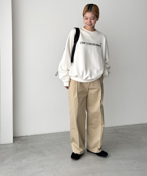 「CANAL JEAN」 スウェットカットソー ONE SIZE チャコールグレー レディース_画像9
