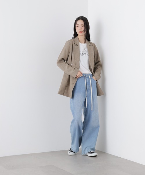 【タグ付き】ナノユニバース　ジャケット+パンツ セットアップ セール】多機能ジャケット(セットアップ可)（テーラードジャケット