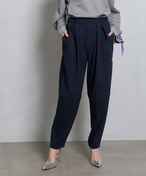 「MARECHAL TERRE」 イージーパンツ MEDIUM ネイビー レディース_画像2