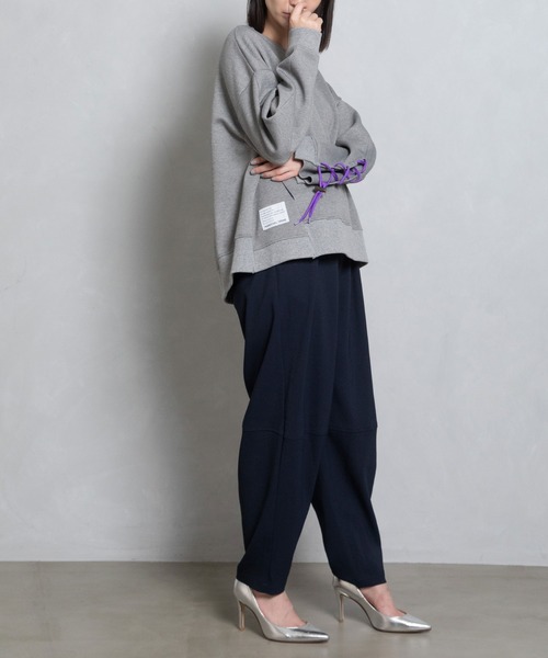 「MARECHAL TERRE」 イージーパンツ MEDIUM ネイビー レディース_画像7