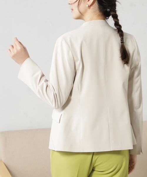 「FOUND GOOD」 ノーカラージャケット M ベージュ レディース_画像3