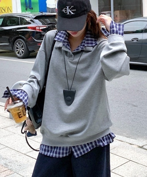 「SHEENA」 長袖カットソー M グレー レディース_画像2