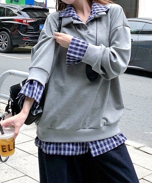 「SHEENA」 長袖カットソー M グレー レディース_画像6