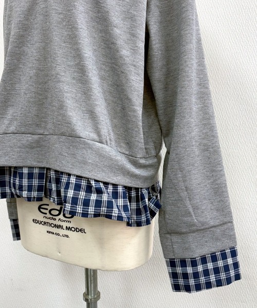 「SHEENA」 長袖カットソー M グレー レディース_画像8