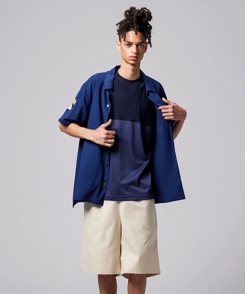 ディアダンスキン　ハーフスリーブシャツ　ブラック　日本製 ディアダンスキン ハーフスリーブシャツ ブラック 日本製の通販はau