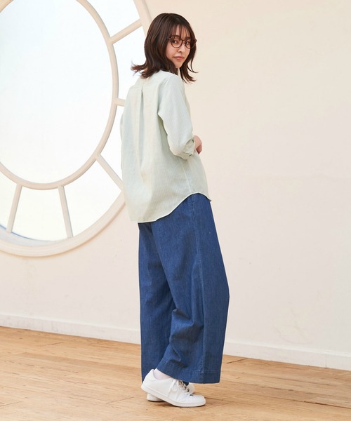 「Pitta Re:)」 7分袖ブラウス S ライトグリーン レディース_画像8