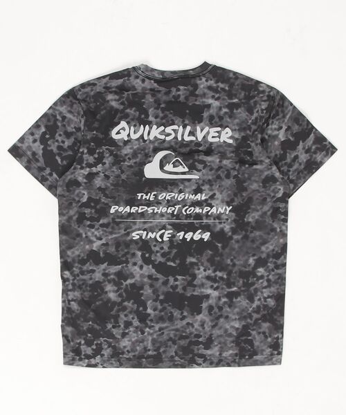 希少XL⭐︎クイックシルバー スノボーウェア マーブル模様ワンポイントロゴ 灰色 Quiksilver（クイックシルバー） ラッシュガード QUIKSILVER HAND
