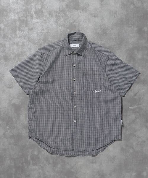 「FFEIN」 半袖シャツ LARGE ブラウン メンズ_画像2
