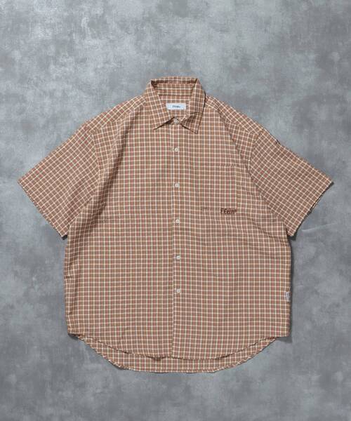 「FFEIN」 半袖シャツ LARGE ブラウン メンズ_画像5