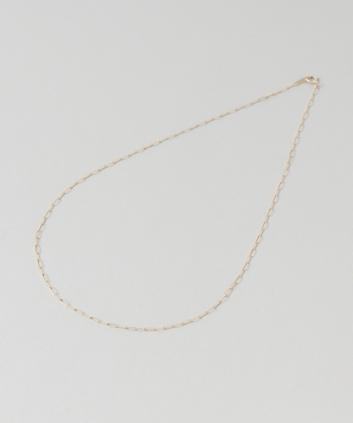 ネックレス ペーパークリップチェーン40cmネックレス K10 レディースの画像