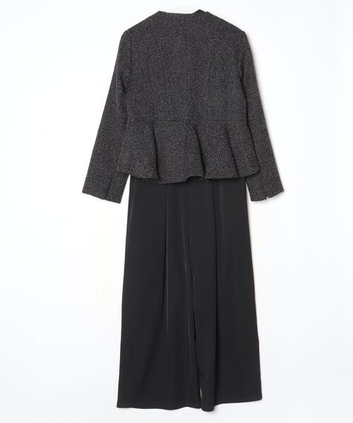 新品『ルイルエ ブティック』ノーカラージャケット【L】ブラック 黒 フォーマル RUIRUE BOUTIQUE（ルイルエブティック） ノーカラージャケット M