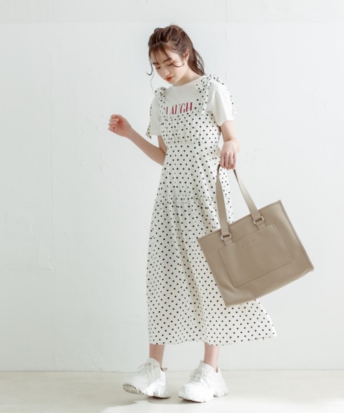 「OLIVE des OLIVE」 キャミソールワンピース FREE ピンク レディース_画像8