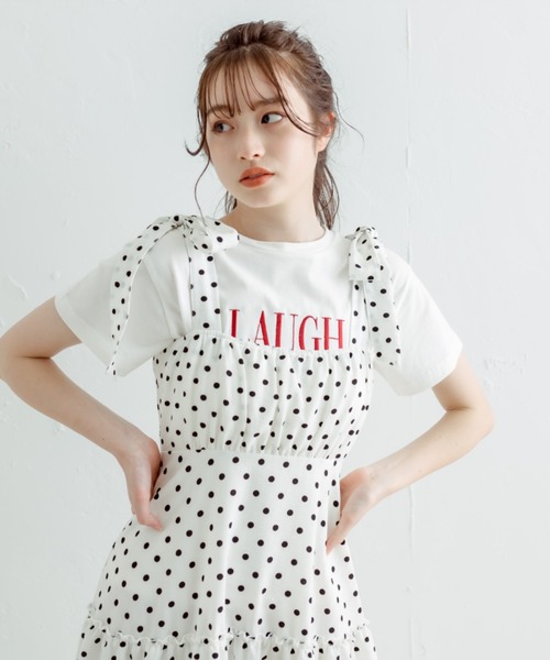 「OLIVE des OLIVE」 キャミソールワンピース FREE ピンク レディース_画像9