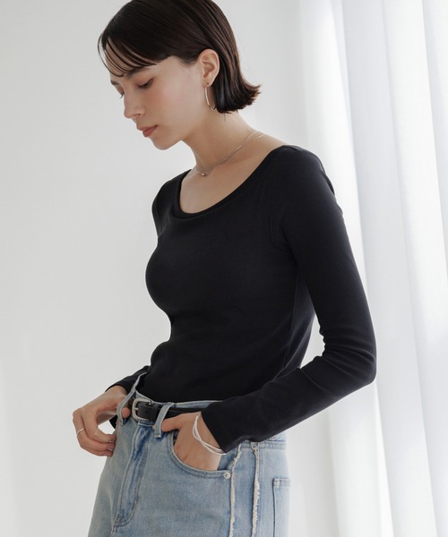 「BAMBI WATER」 長袖カットソー L ブラック レディース_画像5