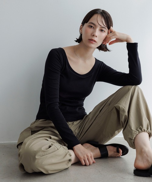 「BAMBI WATER」 長袖カットソー L ブラック レディース_画像9