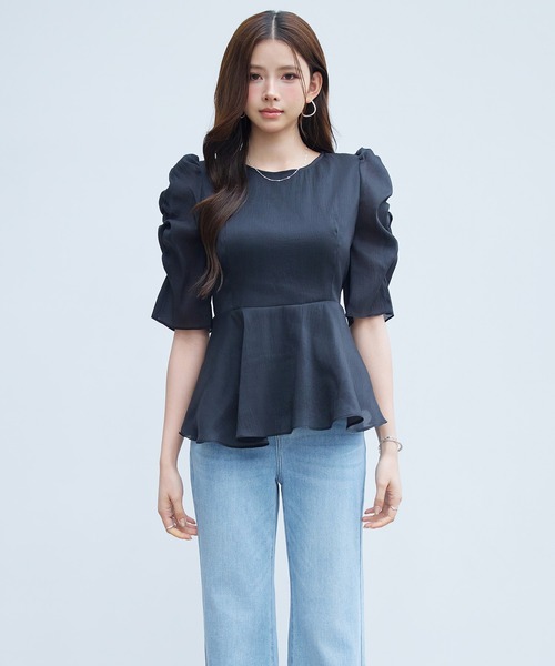 「SAISON DE PAPILLON」 半袖ブラウス M ラベンダー レディース_画像6