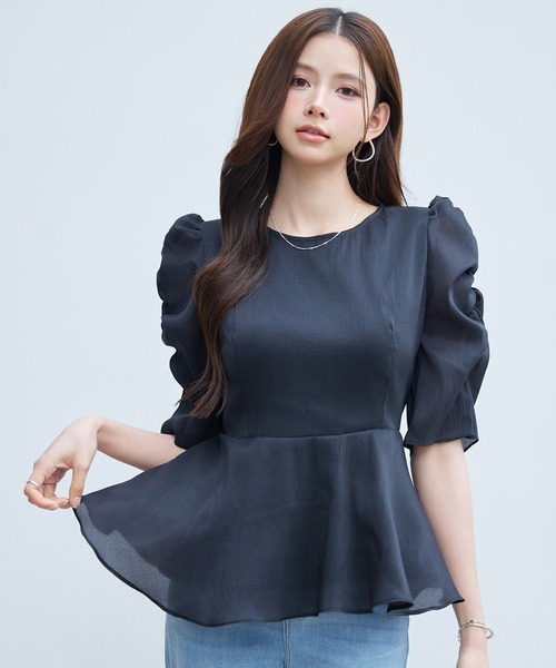「SAISON DE PAPILLON」 半袖ブラウス M ラベンダー レディース_画像8