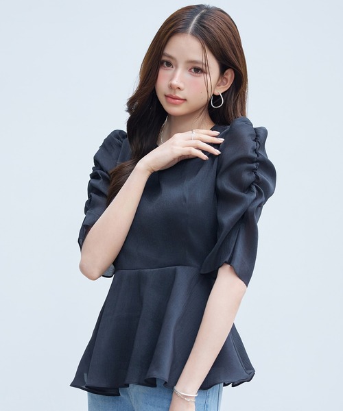 「SAISON DE PAPILLON」 半袖ブラウス M ラベンダー レディース_画像9