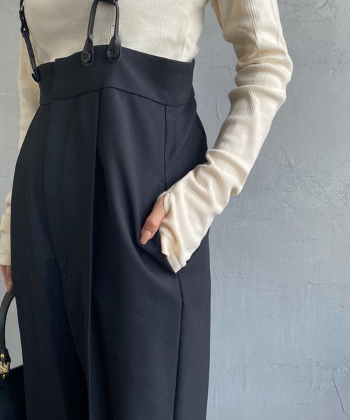 「JEANS FACTORY Clothes」 パンツ F ブラック レディース_画像9