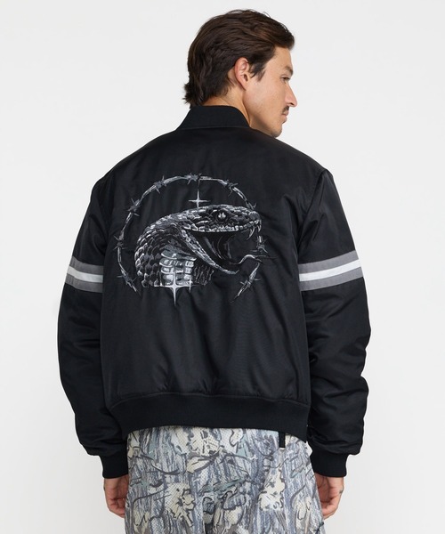 RVCA（ルーカ） スタジャン メンズ TAPOUT SATIN JACKET ジャケット