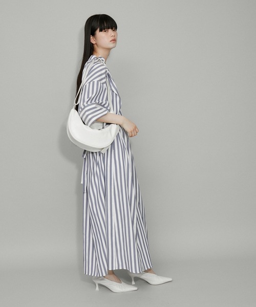 新品　アダムエロペ　ワンピース　白黒※出品7/27まで ADAM ET ROPE'（アダムエロペ） 7分袖ワンピース FREE ブラック