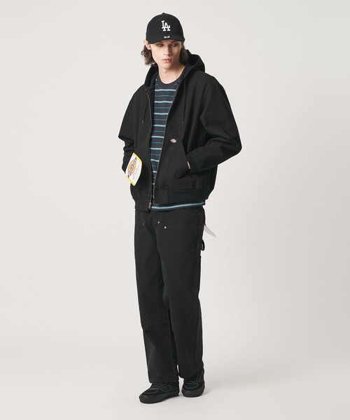 Dickies ディッキーズ　ペインターパンツ　墨黒 雰囲気　フェード　ダック地 Dickies（ディッキーズ） ワイドパンツ パンツ × CGS.」ダック