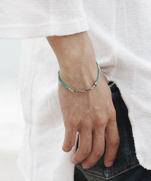 SunKu（サンク） ブレスレット Small Beads Bracelet-TUQ メンズ