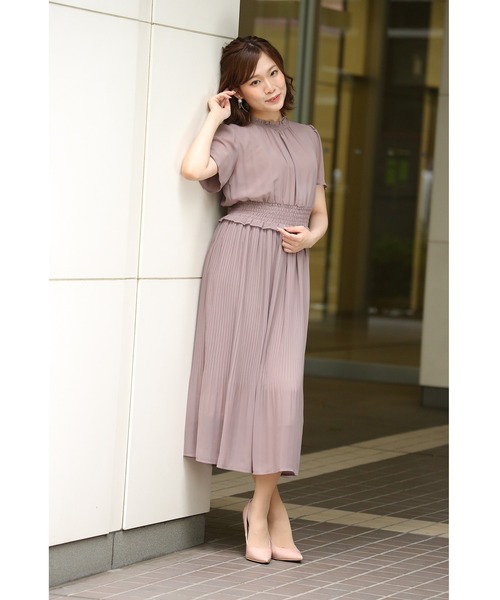 ドレス Zozotown限定 アコーディオンプリーツ ロング丈ワンピースドレス 裏地付き Zozotown Paypayモール店 通販 Paypayモール