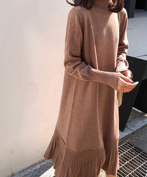 LUGG NAGG ワンピース タートルネックティアードニット