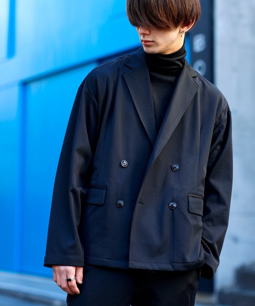 ジャケット テーラードジャケット ストレッチカットジョーゼット ワイドシルエット ダブルテーラード ジャケット Zozotown Paypayモール店 通販 Paypayモール