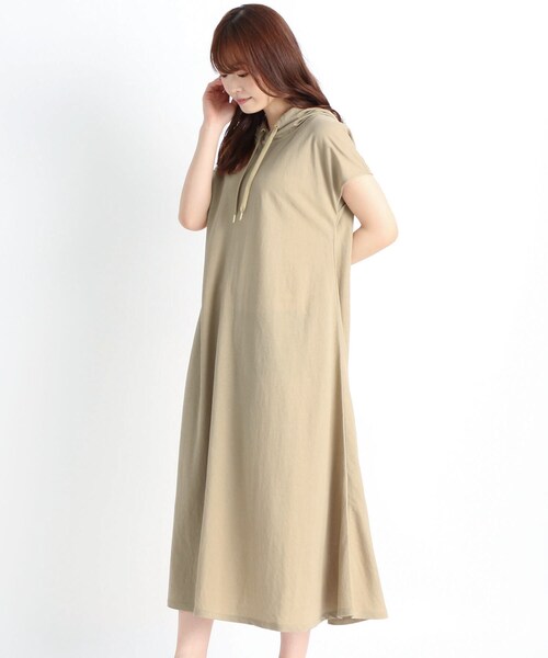 ワンピース S Ll パッと着れる ひんやりフーデットロングワンピース Zozotown Paypayモール店 通販 Paypayモール