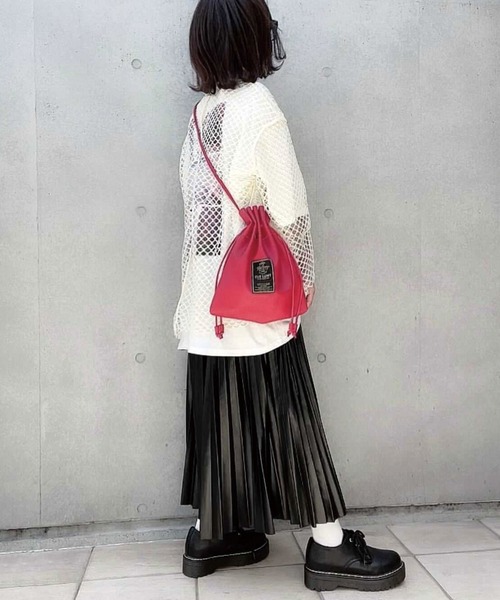 CORNERS スカート フェイクレザープリーツスカート : ZOZOTOWN