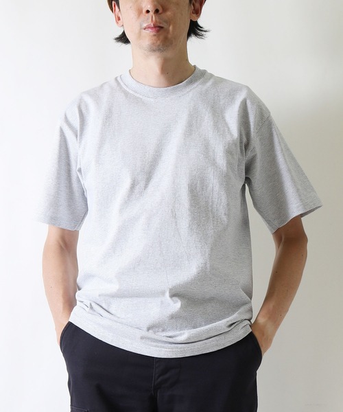 tシャツ 「MADE IN USA」CAL CRU 「カルクルー」REPEAT MICRO STRIPE