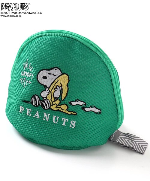 PEANUTS ポーチ スヌーピーラウンドメッシュポーチ : ZOZOTOWN Yahoo