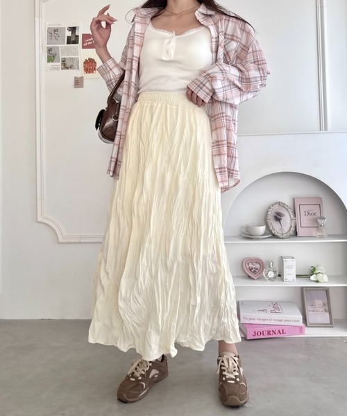 Loueme スカート ソフトタッチワッシャーフレアスカート : ZOZOTOWN