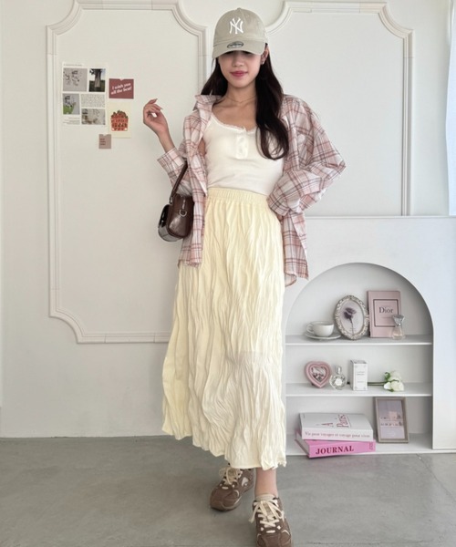 HER. ワッシャーフレアスカート HER.（ハー）の「ワッシャーフレアスカート（スカート）」 - WEAR