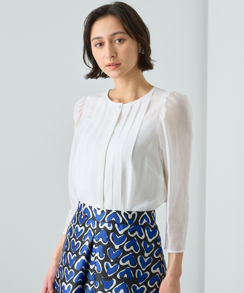 楽天市場】【SALE／50%OFF】オーガンジーパフ袖ブラウス ANAYI